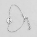 Miniatyrbillede 1 af 4: Armbånd i rustfrit stål med initial - Delikat møntbrev K-armbånd - Smalt disk-navn-armbånd - Personlig monogram C