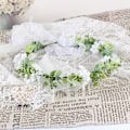 Miniatyrbilde 5 av 5: Blomsterkrone for hår, Boho kunstig bryllupsblomsterkrone for jente kvinner, hvit blomster C