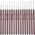 Miniatyrbilde 1 av 5: （0,5-2,5 mm）Strikkeheklenåler 16 stk Strikkepinner Heklenåler Glatt Lett Aluminium M