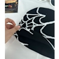 Miniatyrbillede 5 af 5: Y2K Gothic Edderkoppemønster Uld Akryl Strikket Hat Kvinder Beanie Vinter Varme Beanies Mænd Casual Skullies Udendørs