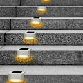 Miniatyrbilde 3 av 5: 4-pakks solcelled terrasselys LED soltrappelykter vanntette