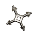 Miniatyrbillede 5 af 5: Universal 4-vejs chucknøgle, 4 i 1 boremaskinenøgle, chucknøgle, dril