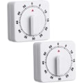 Miniatyrbilde 1 av 4: 2 stk 60 minutters kjøkkentimer 1 time Visuell kjøkkenklokketimer Mini nedtellingstimer Høy lyd, Mekanisk timer for