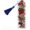Miniatyrbillede 1 af 5: 5D Diamant Kunstmaleri Bogmærke med Rose Design, DIY Bogmærke, Mal efter Numre Sæt til DIY Gavefremstilling, Speciel Form