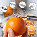 Miniatyrbild 3 av 5: 2-pack 18x2cm Rostfritt Stål Apelsinskalare, Citron Citrusskalare Verktyg Långt Handtag, Fruktskalare Sticka, Triangulär-Blad Zig