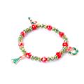 Miniatyrbillede 1 af 3: Jule-snefnug Charm Perle Armbånd Candy Armbånd Jul