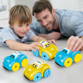 Miniatyrbillede 3 af 5: 4 Pak Badelegetøj Træk-op Biler til Børn Småbørn Baby Badetid Int