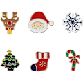Miniatyrbillede 1 af 5: 6 stk. julepins til damer - juleemaljepins til gaver