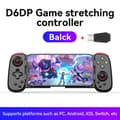 Miniatyrbillede 1 af 5: Trådløs controller til Ps4/Ps5/Xbox/Pc/Android/Ios – Teleskopisk Gamepad med Hall-effekt, Bluetooth (med modtager) Black