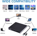Miniatyrbillede 4 af 5: Eksternt CD/DVD-drev, USB 3.0 Type-C bærbar brænder til bærbar computer, stationær pc, Mac, Windows, Linux, høj hastighed