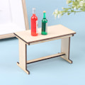 Miniatyrbillede 4 af 8: 1:12 Dukkehus Miniature Bord Spisebord Model Dekor