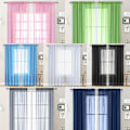Miniatyrbillede 1 af 8: Chiffon Sheer Gardin - Semi-Blackout Gardin White 140x260cm