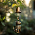 Miniatyrbillede 5 af 8: Kat Vindspil Unik Kat Haveindretning Udendørs Kat Statue Tema Style2