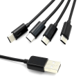 Pikkukuva 2 / 6: USB C pitkä latauskaapeli Useita portteja latauskaapeli Black