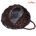 Miniatyrbillede 1 af 5: Flower er Wall Hanging Wicker Rattam Basket Garden Vine Pot s H Coffee