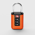 Miniatyrbillede 1 af 8: TSA Customs Lock Anti-tyveri Lille hængelås Kabel Bagagelås orange