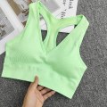 Miniatyrbild 6 av 8: Dam Sport BH Top Push Up Fitness Yoga BH Underkläder Coffee