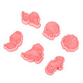 Pikkukuva 2 / 5: 6 kpl / set Mermaid Shell Seahorse Cookie Mould DIY 6Pcs