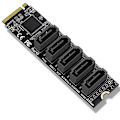 Miniatyrbillede 8 af 8: M.2 NVME PCI-E PCIE X4 X8 X16 til 6 port 3.0 SATA-adapter