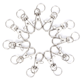 Miniatyrbillede 1 af 5: 10PC Sølv drejelige Trigger Clips Snap Lobster Clasp Hook Bag Ke
