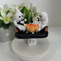 Miniatyrbillede 6 af 7: Ghost Campfire Natlys 110V Halloween Ghost Natlys One size
