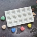 Miniatyrbillede 4 af 5: 1Pc 15-Cavity Silikone Kageforme Hjerteform gør-det-selv bageværktøj