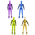 Pikkukuva 4 / 8: Multi-ed Movable Robot 3D printed mallinukkerobottimalli Gold