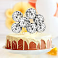 Miniatyrbillede 6 af 8: 12 stk. Discobold Kage Toppers Festartikler Silver