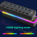 Pikkukuva 3 / 6: RGB USB 3.0 Hub 7 Ports Data Port Adapter 5Gbps TYPE-C