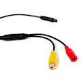 Miniatyrbillede 5 af 5: Bil bakkamera 4-pin hanstik til RCA ledningsadapter onesize