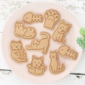 Miniatyrbillede 5 af 5: 8 Stk Katte Dyr Cookie ters Form Plast Kikseform