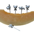 Pikkukuva 5 / 5: 8 kpl / set e Panda Fruit Fork Kids Jälkiruokavalikot Tookpick