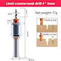 Pikkukuva 1 / 8: Säädettävä Router Core Limiter metalliseosporanterät Poraus type-A9