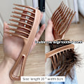 Miniatyrbillede 8 af 8: Dobbelt Rækket Stor Tandet Kam WideToothed Fluffy Comb