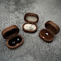 Miniatyrbillede 4 af 5: Rustik vielsesringæske Bryllupsdagsringholder A3