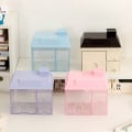 Pikkukuva 2 / 7: Läpinäkyvä Desktop Storage Box House kynäpidikkeen organizer Coffee