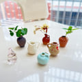 Miniatyrbillede 4 af 8: 5/6/8 STK. Keramisk Vase Køleskabsmagnet Mini Blomsterarrangement A7