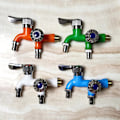 Miniatyrbillede 3 af 5: Universal interface vandhane Dobbelt udløbshanestik Orange