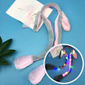Miniatyrbilde 1 av 5: Bunny Ears Plysjleketøy hårbøyle hodeplagg Gray