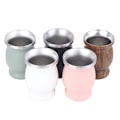 Miniatyrbilde 3 av 5: Yerba Mate Cup 304 rustfritt stål 8oz Yerba Mate kalebass med Bo White