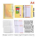 Pikkukuva 1 / 8: A6 nahkaiset Budget Binder -muistikirjan muistikirja-kirjekuoret A4