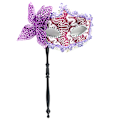Pikkukuva 1 / 8: Halloween Party Naamio Holding Stick Naamiaisnaamiolla Purple