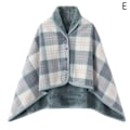 Miniatyrbillede 1 af 5: Bærbart plaid fleece tæppe Vintervarme kaster tykke tæppe blue