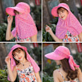 Miniatyrbillede 2 af 5: Kvinder Dame Visir Hat Foldbar Roll Up Bred Skygge Cap Khaki