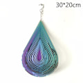 Miniatyrbillede 1 af 8: Beating Wind Spinner Rustfrit stål Roterende Wind Chime Bell Multicolor 30*20cm
