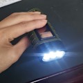 Miniatyrbild 5 av 8: LED-ficklampa Handvev Soldriven uppladdningsbar utrustning black