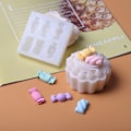 Pikkukuva 2 / 5: Candy Shape Silikoni Mould Mold Cupcake Leivontamuotin sisustus