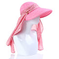 Miniatyrbillede 4 af 5: Kvinder Dame Visir Hat Foldbar Roll Up Bred Skygge Cap Khaki