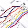 Pikkukuva 4 / 5: Boheemi käsintehty Rainbow Beads Choker kaulakoru karkkiväri Multicolor