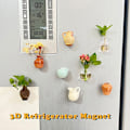Miniatyrbillede 2 af 8: 5/6/8 STK. Keramisk Vase Køleskabsmagnet Mini Blomsterarrangement A2